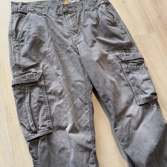 Men's Carhartt Gray Force Tappen Ripstop Cargo Work Utility Pants Sz 36 x 30 - Picture 8 of 8